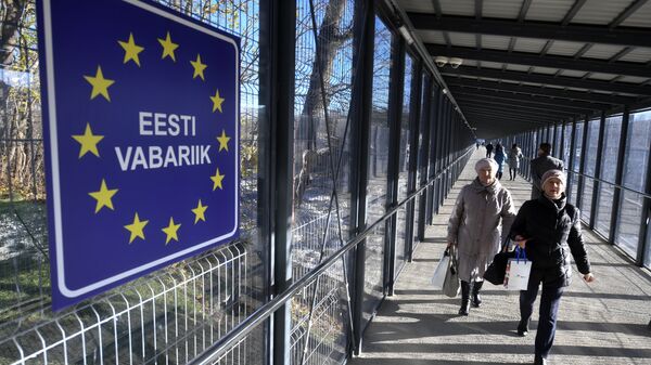 Пешеходный пункт пропуска Нарва-2 на эстонско-российской границе Пешеходный пункт пропуска Нарва-2 на эстонско-российской границе
