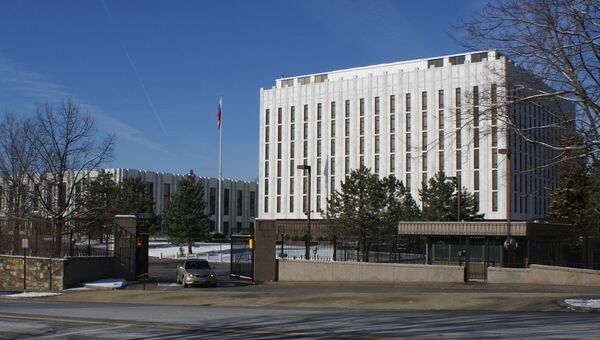 Здание посольства России в США. Архивное фото Здание посольства России в США. Архивное фото