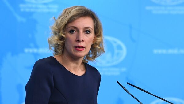 Официальный представитель МИД России Мария Захарова во время брифинга по текущим вопросам внешней политики. 2 ноября 2017 Официальный представитель МИД России Мария Захарова во время брифинга по текущим вопросам внешней политики. 2 ноября 2017