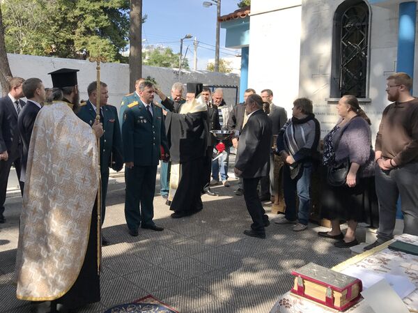 Памятные мероприятия в честь русских моряков, павших в Наваринском сражении 190 лет назад, на Русском военно-морском некрополе в Пирее, Греция. 3 ноября 2017 Памятные мероприятия в честь русских моряков, павших в Наваринском сражении 190 лет назад, на Русском военно-морском некрополе в Пирее, Греция. 3 ноября 2017
