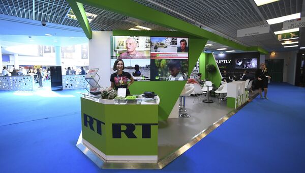 Cтенд RT на Международном рынке аудиовизуального контента MIPCom в Канне Cтенд RT на Международном рынке аудиовизуального контента MIPCom в Канне