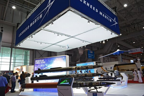 Стенд американской компании Lockheed Martin Corporation на Международной авиационно-космической выставке Dubai Airshow 2017 Стенд американской компании Lockheed Martin Corporation на Международной авиационно-космической выставке Dubai Airshow 2017