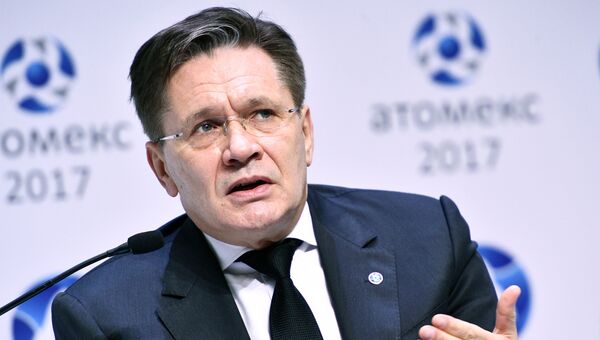 Генеральный директор государственной корпорации Росатом Алексей Лихачев на IX Международном форуме Атомекс. 14 ноября 2017 Генеральный директор государственной корпорации Росатом Алексей Лихачев на IX Международном форуме Атомекс. 14 ноября 2017