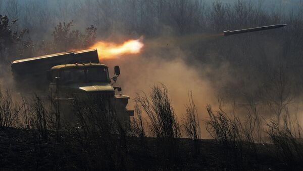 Боевая машина БМ-21 реактивной системы залпового огня Град Боевая машина БМ-21 реактивной системы залпового огня Град