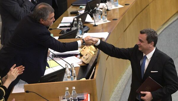 Глава Национального совета Словакии Андрей Данко во время заседания Госдумы РФ. 15 ноября 2017 Глава Национального совета Словакии Андрей Данко во время заседания Госдумы РФ. 15 ноября 2017