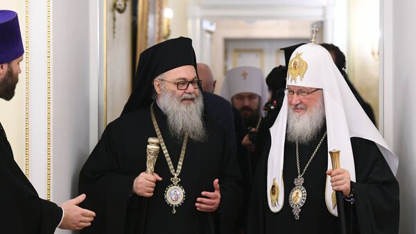 Патриарх Московский и всея Руси Кирилл и патриарх Антиохийский и всего Востока Иоанн X Патриарх Московский и всея Руси Кирилл и патриарх Антиохийский и всего Востока Иоанн X