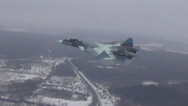 Кадры первого полета Су-57 с новейшим двигателем Кадры первого полета Су-57 с новейшим двигателем