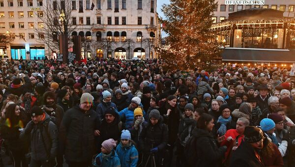 Акция в Стокгольме против насилия Акция в Стокгольме против насилия