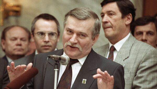 Президент Польши Лех Валенса. 1992 год Президент Польши Лех Валенса. 1992 год