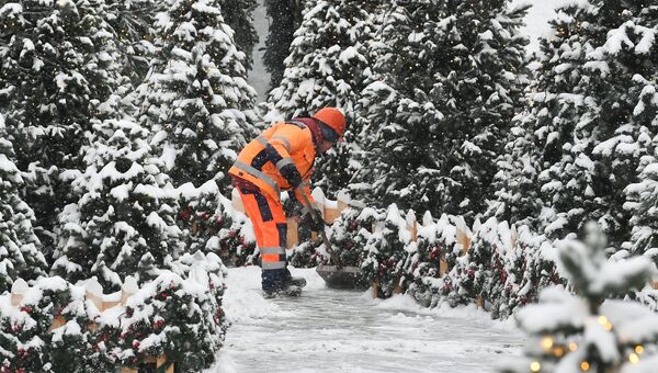Коммунальные службы Москвы ликвидируют последствия сильного снегопада на Манежной площади Коммунальные службы Москвы ликвидируют последствия сильного снегопада на Манежной площади