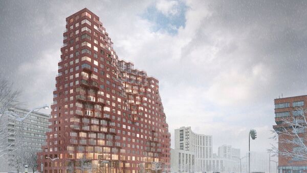 Проект голландского бюро MVRDV на пересечении Садового кольца и пр. Академика Сахарова Проект голландского бюро MVRDV на пересечении Садового кольца и пр. Академика Сахарова
