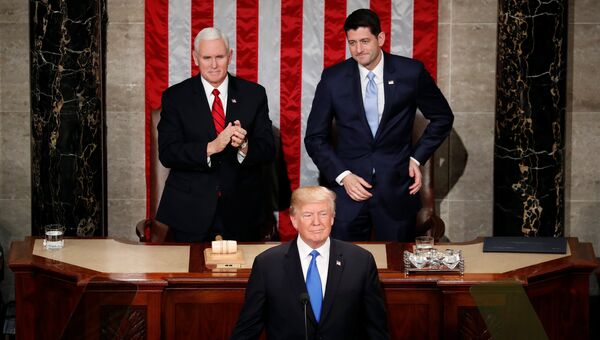 Дональд Трамп выступает в конгрессе с обращением О положении страны. 30 января 2018 Дональд Трамп выступает в конгрессе с обращением О положении страны. 30 января 2018