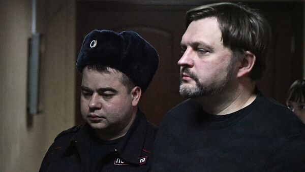 Экс-губернатор Кировской области Никита Белых во время оглашения приговора в Пресненском суде Москвы. 1 февраля 2018 Экс-губернатор Кировской области Никита Белых во время оглашения приговора в Пресненском суде Москвы. 1 февраля 2018