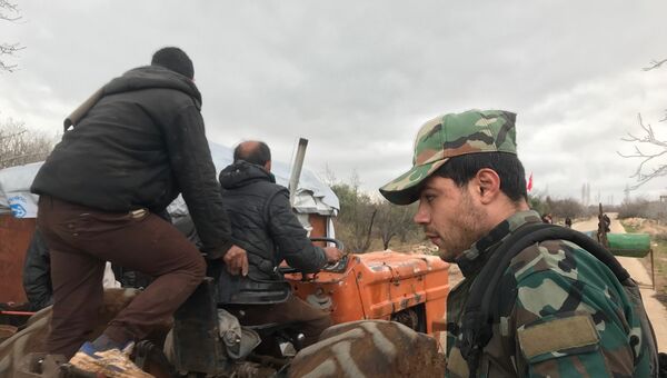 Бывшие боевики воюющие на стороне сирийской армии в провинции Кунейтра , на Голанских высотах ( полк Харамун). 26.02.18 Бывшие боевики воюющие на стороне сирийской армии в провинции Кунейтра , на Голанских высотах ( полк Харамун). 26.02.18