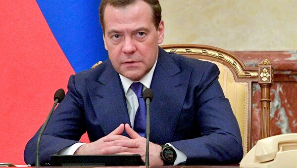 Дмитрий Медведев проводит совещание с членами кабинета министров РФ в Доме правительства РФ. 1 марта 2018 Дмитрий Медведев проводит совещание с членами кабинета министров РФ в Доме правительства РФ. 1 марта 2018