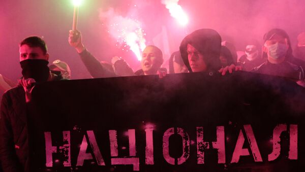 Марш во Львове, приуроченный к годовщине создания Украинской повстанческой армии (УПА, экстремистская организация, запрещена в России) и Дню защитника Украины Марш во Львове, приуроченный к годовщине создания Украинской повстанческой армии (УПА, экстремистская организация, запрещена в России) и Дню защитника Украины