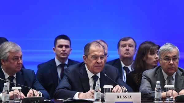 Министр иностранных дел РФ Сергей Лавров на встрече глав МИД стран-гарантов перемирия в Сирии в Астане Министр иностранных дел РФ Сергей Лавров на встрече глав МИД стран-гарантов перемирия в Сирии в Астане