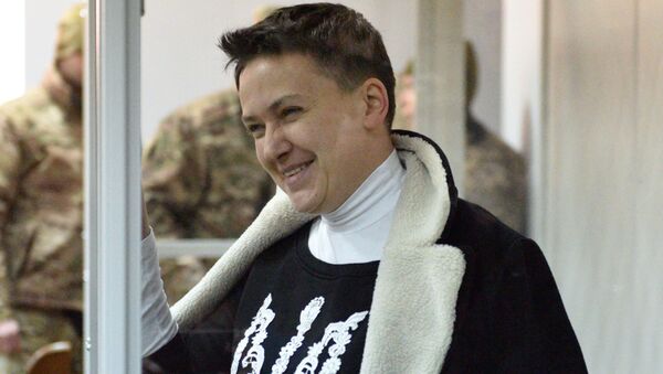 Депутат Верховной рады Надежда Савченко на заседании в Шевченковском районном суде в Киеве. 23 марта 2018 Депутат Верховной рады Надежда Савченко на заседании в Шевченковском районном суде в Киеве. 23 марта 2018