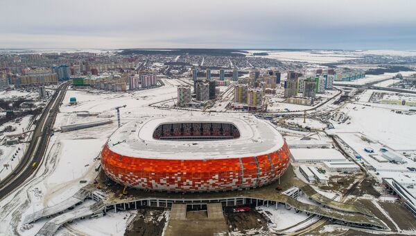 Строительство стадиона Мордовия Арена в Саранске, где пройдут матчи чемпионата мира по футболу 2018 Строительство стадиона Мордовия Арена в Саранске, где пройдут матчи чемпионата мира по футболу 2018