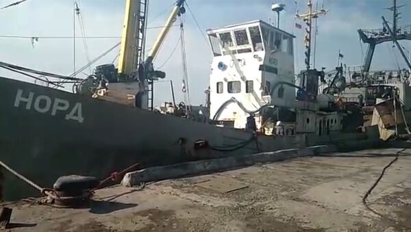 Задержанное в украинской части территориальных вод Азовского моря рыболовецкое судно Норд Задержанное в украинской части территориальных вод Азовского моря рыболовецкое судно Норд