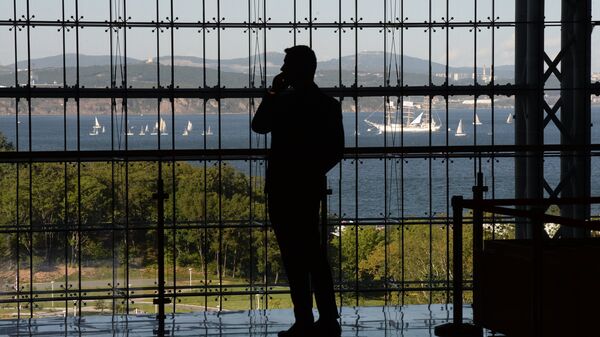 Участник экономического форума на острове Русский во Владивостоке Участник экономического форума на острове Русский во Владивостоке
