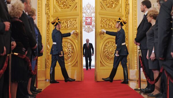 Церемония инаугурации избранного президента РФ Владимира Путина. Архивное фото Церемония инаугурации избранного президента РФ Владимира Путина. Архивное фото