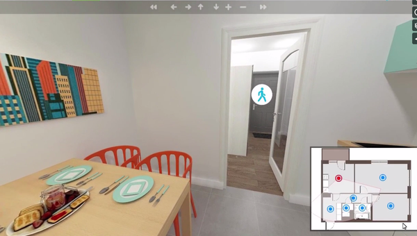 3D-визуализация дизайна квартиры, фрагмент из виртуального тура 3D-визуализация дизайна квартиры, фрагмент из виртуального тура