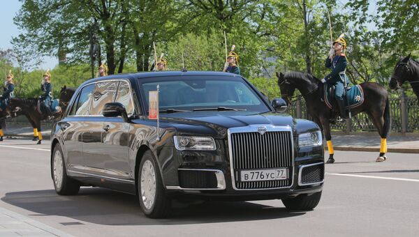 Автомобиль Aurus кортежа президента РФ. 7 мая 2018 Автомобиль Aurus кортежа президента РФ. 7 мая 2018