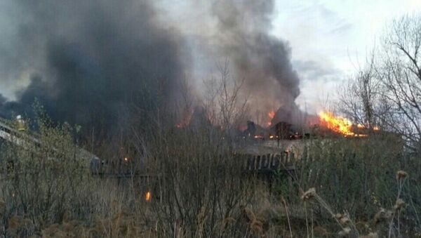 Пожар в цеху по производству бумаги в городе Арамиль Свердловской области. 8 мая 2018 Пожар в цеху по производству бумаги в городе Арамиль Свердловской области. 8 мая 2018