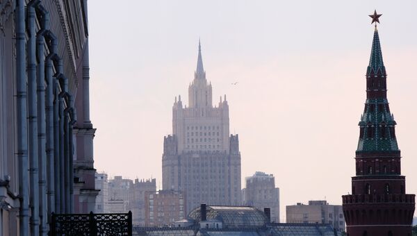 Здание министерства иностранных дел РФ. Архивное фото Здание министерства иностранных дел РФ. Архивное фото
