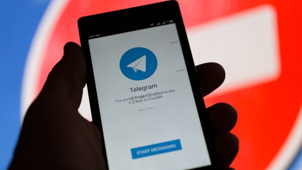 Логотип мессенджера Telegram. Архивное фото Логотип мессенджера Telegram. Архивное фото