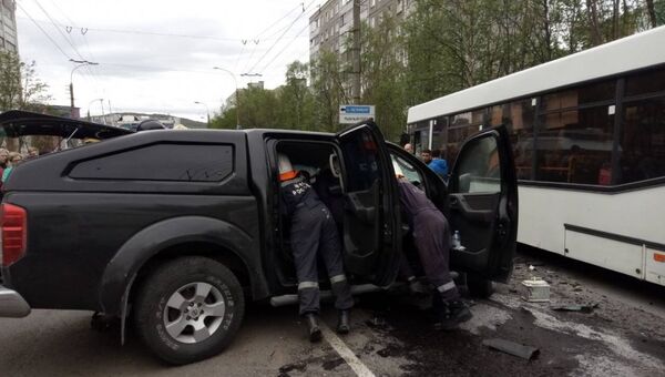 ДТП с автобусом в Мурманске. 28 мая 2018 ДТП с автобусом в Мурманске. 28 мая 2018