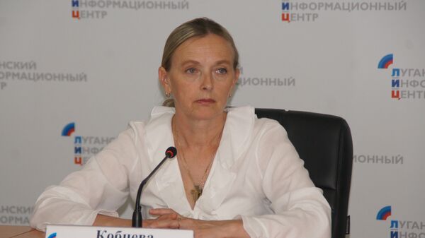 Руководитель рабочей группы самопровозглашенной Луганской народной республики по обмену военнопленных Ольга Кобцева Руководитель рабочей группы самопровозглашенной Луганской народной республики по обмену военнопленных Ольга Кобцева