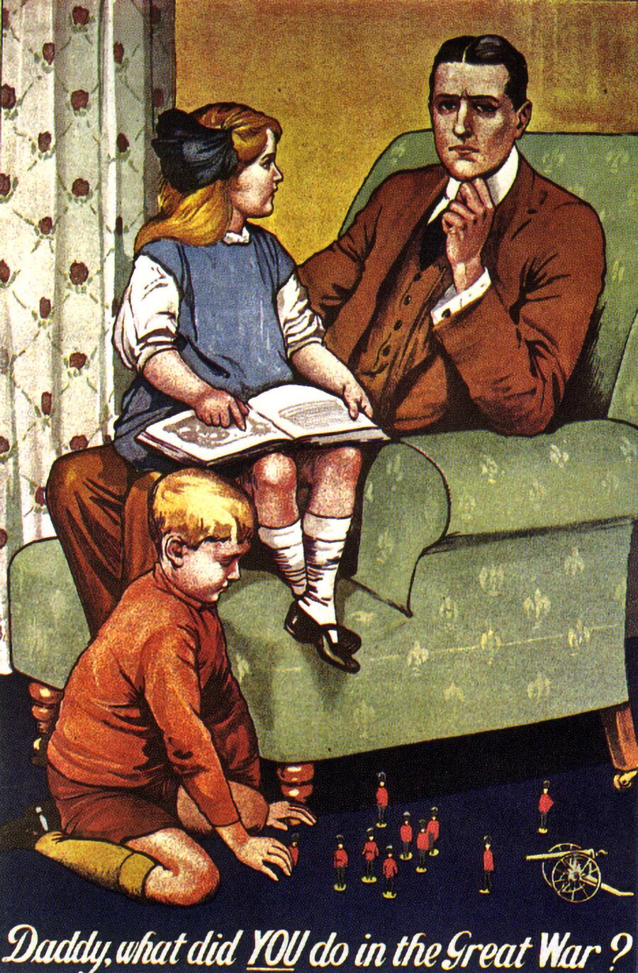 Агитационный плакат времен Первой мировой войны. Великобритания, 1915 Агитационный плакат времен Первой мировой войны. Великобритания, 1915