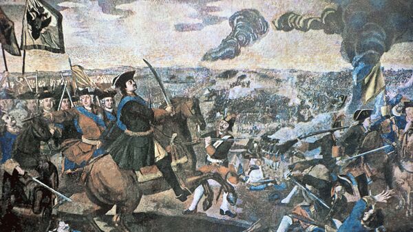 Полтавская баталия. (Северная война 1700-1721 гг.). Мозаика Михаила Ломоносова Полтавская баталия. (Северная война 1700-1721 гг.). Мозаика Михаила Ломоносова