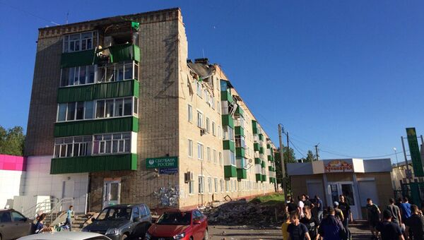Последствия взрыва газа в жилом доме в городе Заинск в Татарстане. Архивное фото Последствия взрыва газа в жилом доме в городе Заинск в Татарстане. Архивное фото
