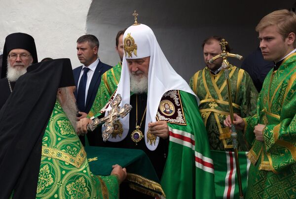 Патриарх Московский и всея Руси Кирилл во время посещения Спасо-Преображенского Валаамского ставропигиального монастыря в день церковного празднования памяти преподобных Сергия и Германа Патриарх Московский и всея Руси Кирилл во время посещения Спасо-Преображенского Валаамского ставропигиального монастыря в день церковного празднования памяти преподобных Сергия и Германа