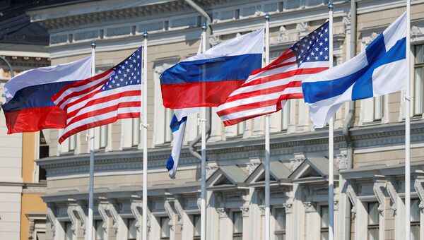 Президентский дворец в Хельсинки перед встречей Владимира Путина и Дональда Трампа. 16 июля 2018 Президентский дворец в Хельсинки перед встречей Владимира Путина и Дональда Трампа. 16 июля 2018