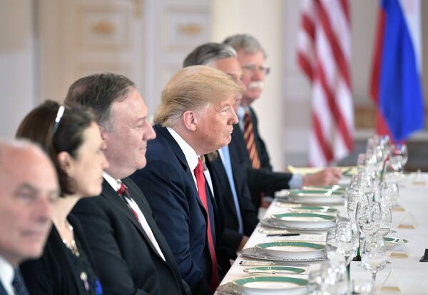 Президент США Дональд Трамп во время российско-американских переговоров, Хельсинки. 16 июля 2018 Президент США Дональд Трамп во время российско-американских переговоров, Хельсинки. 16 июля 2018