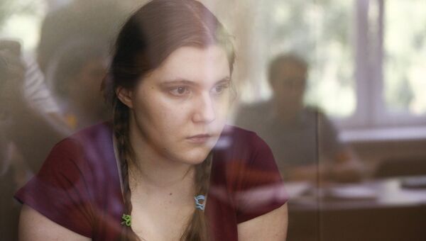 Фигурантка дела Нового величия Анна Павликова в Дорогомиловском суде Москвы Фигурантка дела Нового величия Анна Павликова в Дорогомиловском суде Москвы
