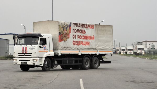 Доставка гуманитарной помощи для Донбасса. Архивное фото Доставка гуманитарной помощи для Донбасса. Архивное фото
