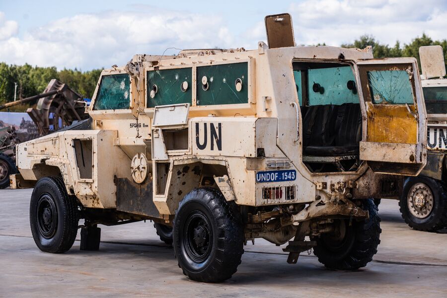 Бронеавтомобиль RG-31 Nyala с символикой миссии ООН Бронеавтомобиль RG-31 Nyala с символикой миссии ООН