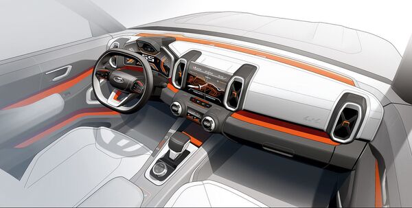 Скетч интерьера концепта Lada 4x4 Vision Скетч интерьера концепта Lada 4x4 Vision
