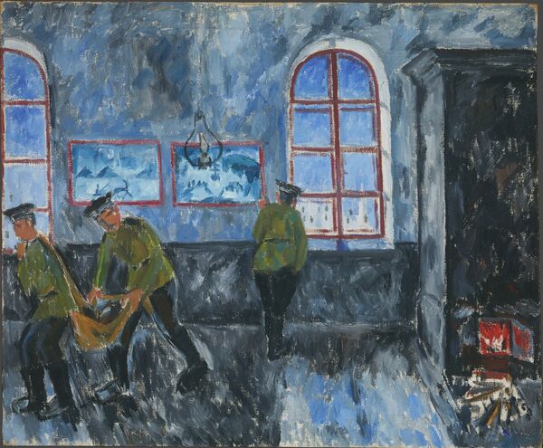 Выставка М. Ларионова. Утро в казармах. 1910 Выставка М. Ларионова. Утро в казармах. 1910