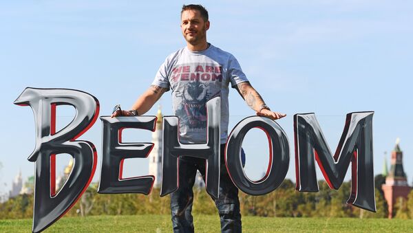 Исполнитель главной роли в фильме Веном актер Том Харди во время фотоколла в Москве. 21 сентября 2018 Исполнитель главной роли в фильме Веном актер Том Харди во время фотоколла в Москве. 21 сентября 2018