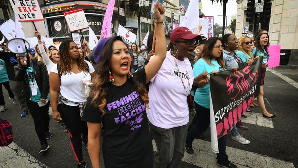 The #MeToo parade participants in Hollywood. Archival photo The #MeToo parade participants in Hollywood. Archival photo