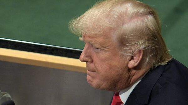 Президент США Дональд Трамп выступает на Генеральной ассамблее ООН в Нью-Йорке Президент США Дональд Трамп выступает на Генеральной ассамблее ООН в Нью-Йорке