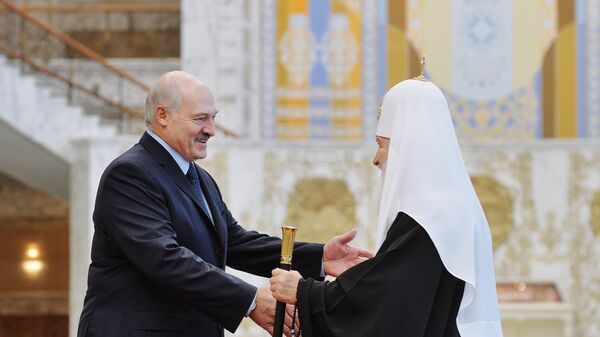 Патриарх Московский и всея Руси Кирилл и президент Белоруссии Александр Лукашенко Патриарх Московский и всея Руси Кирилл и президент Белоруссии Александр Лукашенко