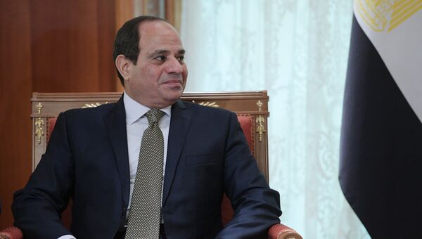 Президент Арабской Республики Египет Абдель Фаттах ас-Сиси во время встречи с президентом РФ Владимиром Путиным. 17 октября 2018 Президент Арабской Республики Египет Абдель Фаттах ас-Сиси во время встречи с президентом РФ Владимиром Путиным. 17 октября 2018