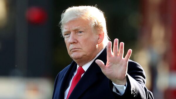 Президент США Дональд Трамп перед отъездом в Висконсин. 24 октября 2018 Президент США Дональд Трамп перед отъездом в Висконсин. 24 октября 2018